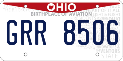 OH license plate GRR8506