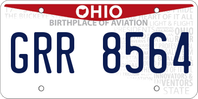OH license plate GRR8564