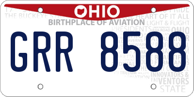 OH license plate GRR8588