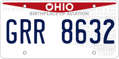 OH license plate GRR8632