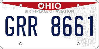 OH license plate GRR8661