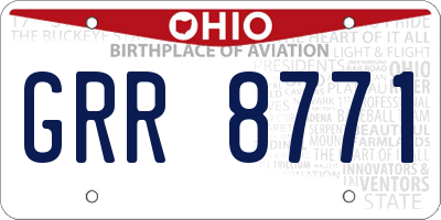 OH license plate GRR8771