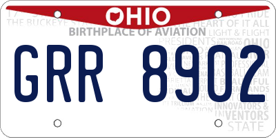 OH license plate GRR8902