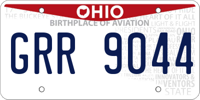 OH license plate GRR9044