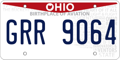 OH license plate GRR9064