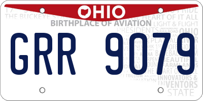OH license plate GRR9079