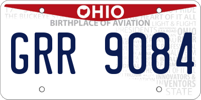 OH license plate GRR9084