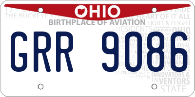 OH license plate GRR9086