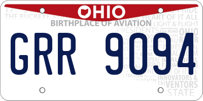 OH license plate GRR9094