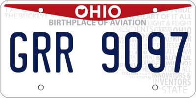 OH license plate GRR9097