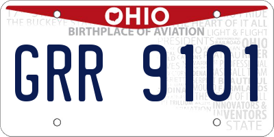 OH license plate GRR9101