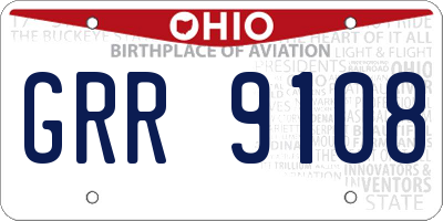 OH license plate GRR9108