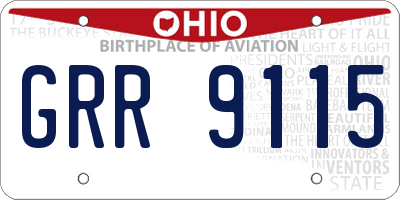 OH license plate GRR9115