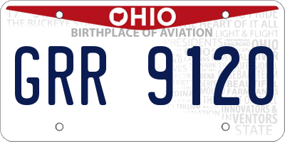 OH license plate GRR9120