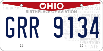 OH license plate GRR9134