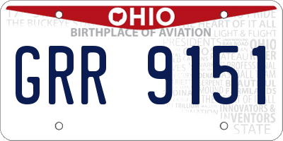 OH license plate GRR9151