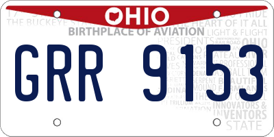 OH license plate GRR9153