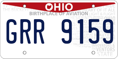 OH license plate GRR9159