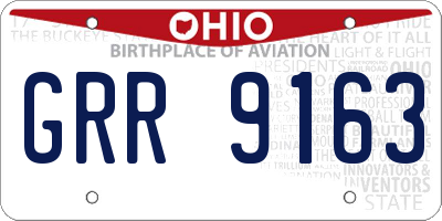 OH license plate GRR9163
