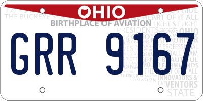 OH license plate GRR9167