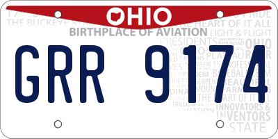 OH license plate GRR9174