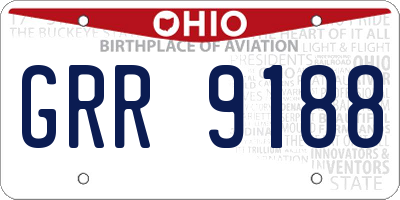 OH license plate GRR9188
