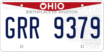 OH license plate GRR9379