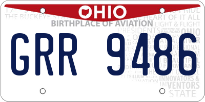 OH license plate GRR9486
