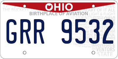OH license plate GRR9532