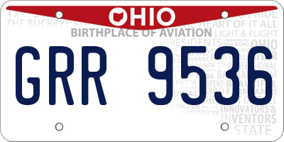 OH license plate GRR9536