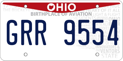 OH license plate GRR9554