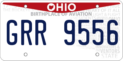 OH license plate GRR9556