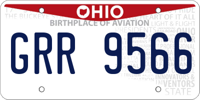 OH license plate GRR9566