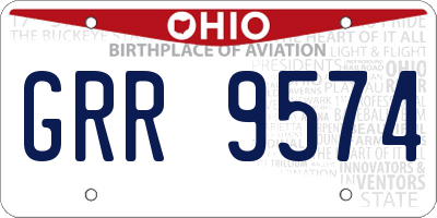OH license plate GRR9574