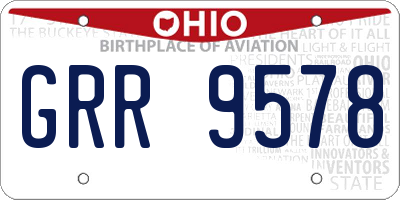 OH license plate GRR9578
