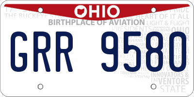 OH license plate GRR9580
