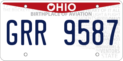 OH license plate GRR9587