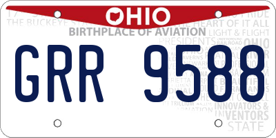 OH license plate GRR9588