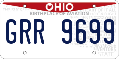 OH license plate GRR9699