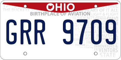 OH license plate GRR9709