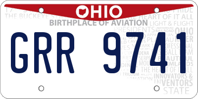 OH license plate GRR9741