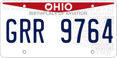 OH license plate GRR9764