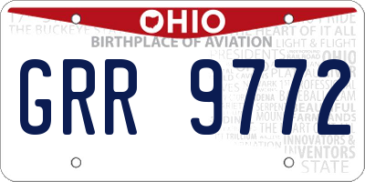 OH license plate GRR9772