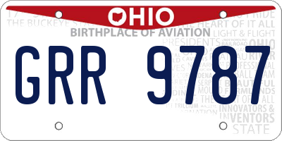 OH license plate GRR9787