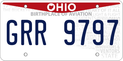 OH license plate GRR9797