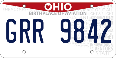 OH license plate GRR9842