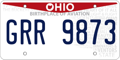 OH license plate GRR9873