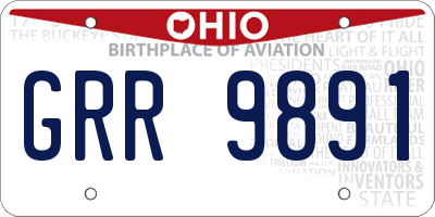 OH license plate GRR9891