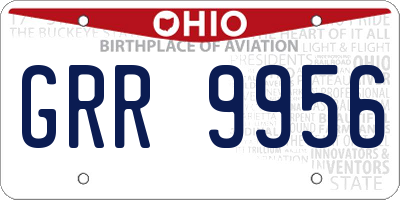 OH license plate GRR9956