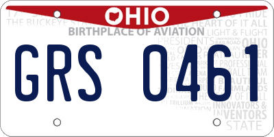 OH license plate GRS0461